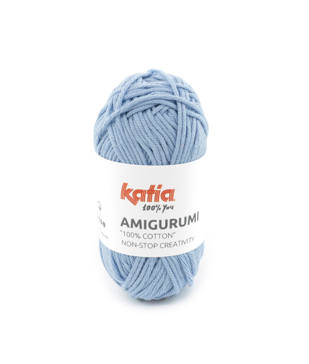 Ovillo Katia Amigurumi 100% algodón 20 g color azul medio
