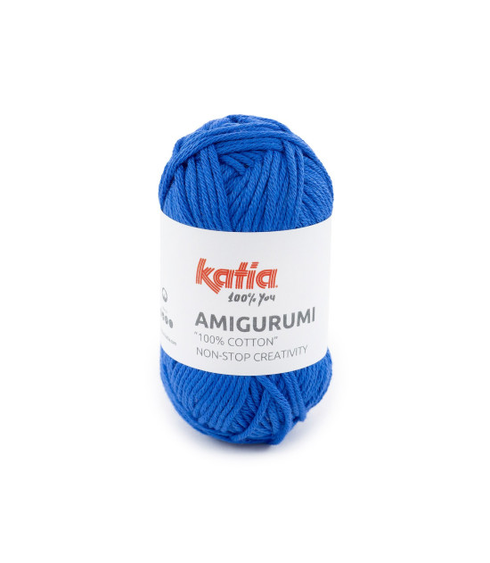 Ovillo Katia Amigurumi 100% algodón 20 g color azul brillante