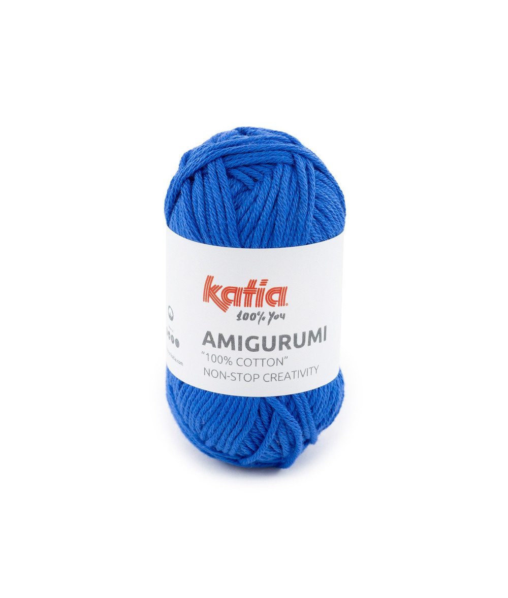 Ovillo Katia Amigurumi 100% algodón 20 g color azul brillante