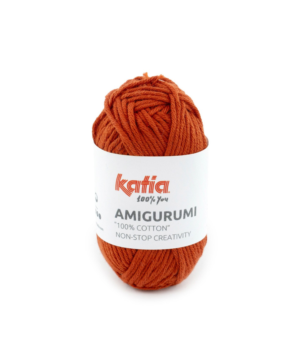 Ovillo Katia Amigurumi 100% algodón 20 g color teja