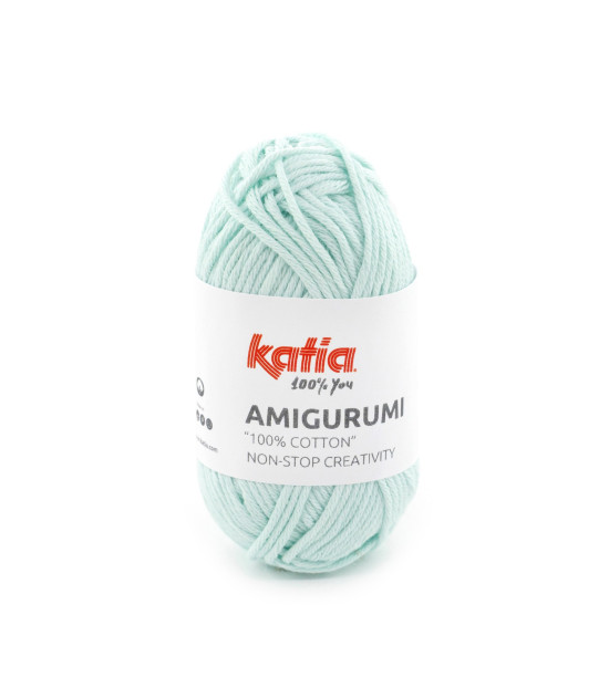 Ovillo Katia Amigurumi 100% algodón 20 g color azul agua