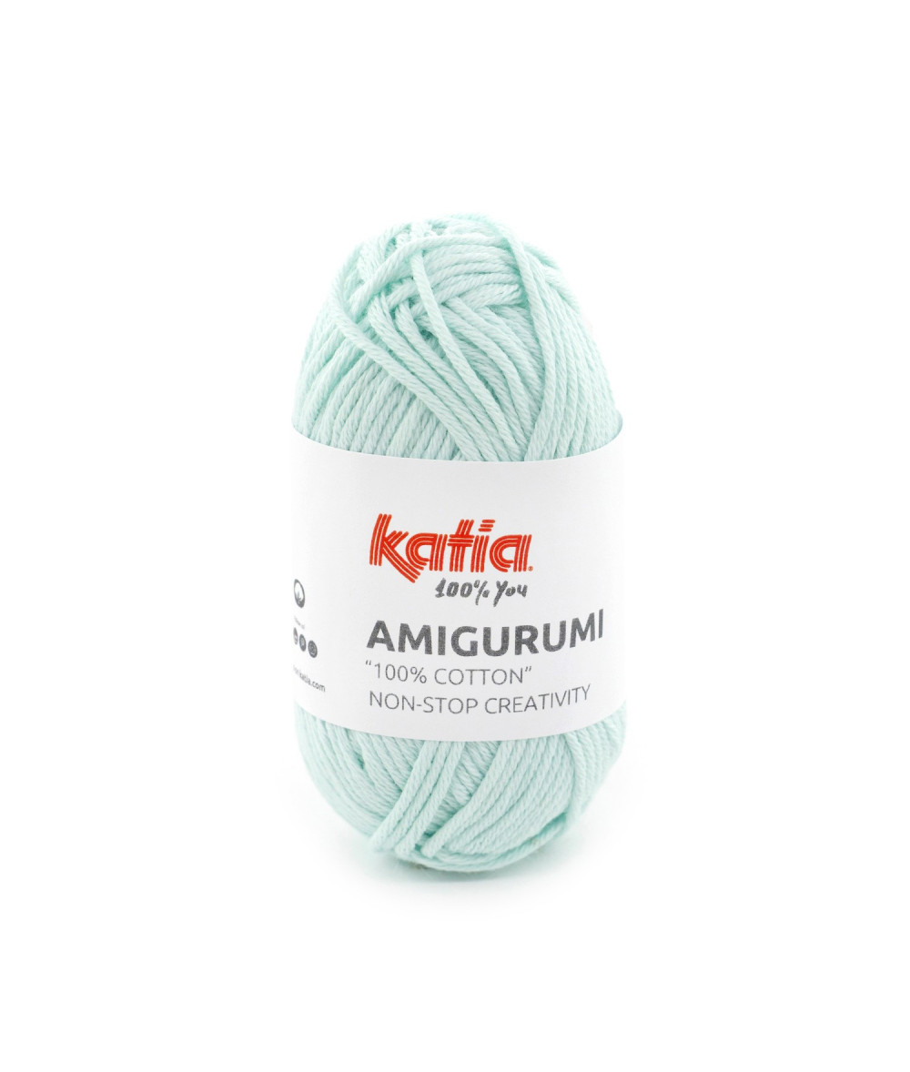 Ovillo Katia Amigurumi 100% algodón 20 g color azul agua