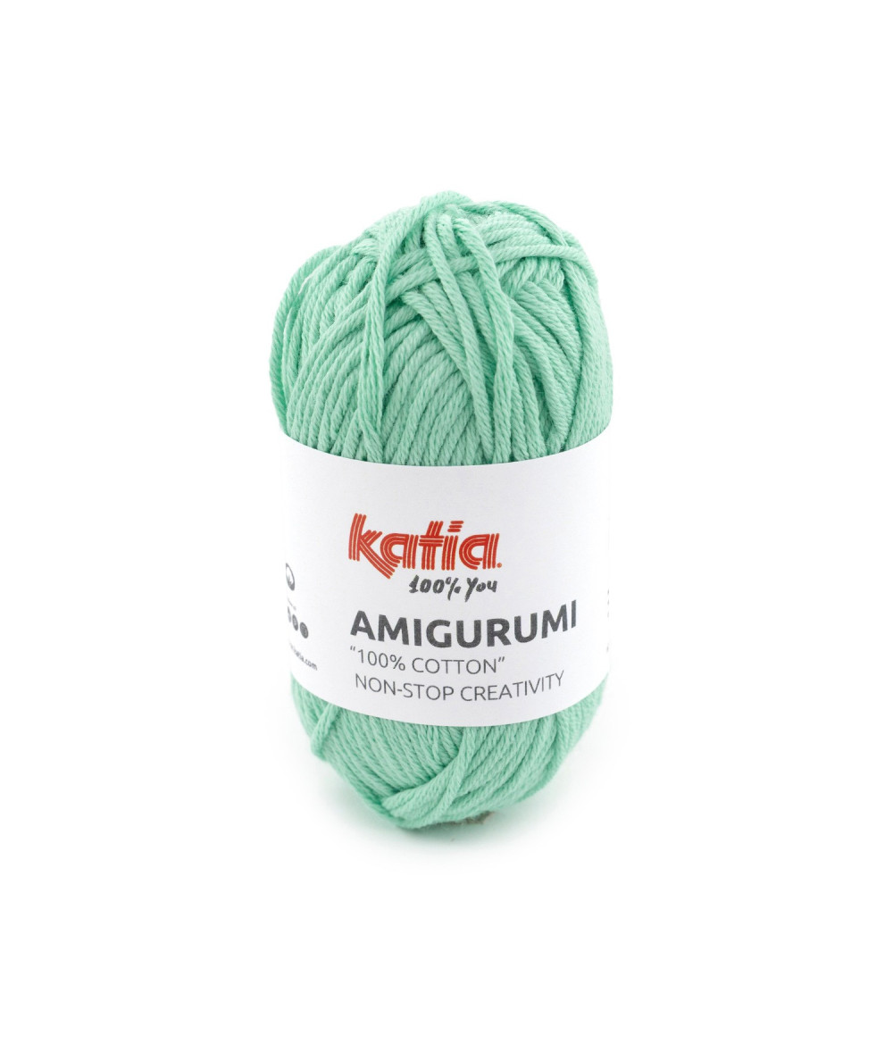 Ovillo Katia Amigurumi 100% algodón 20 g color verde luminoso