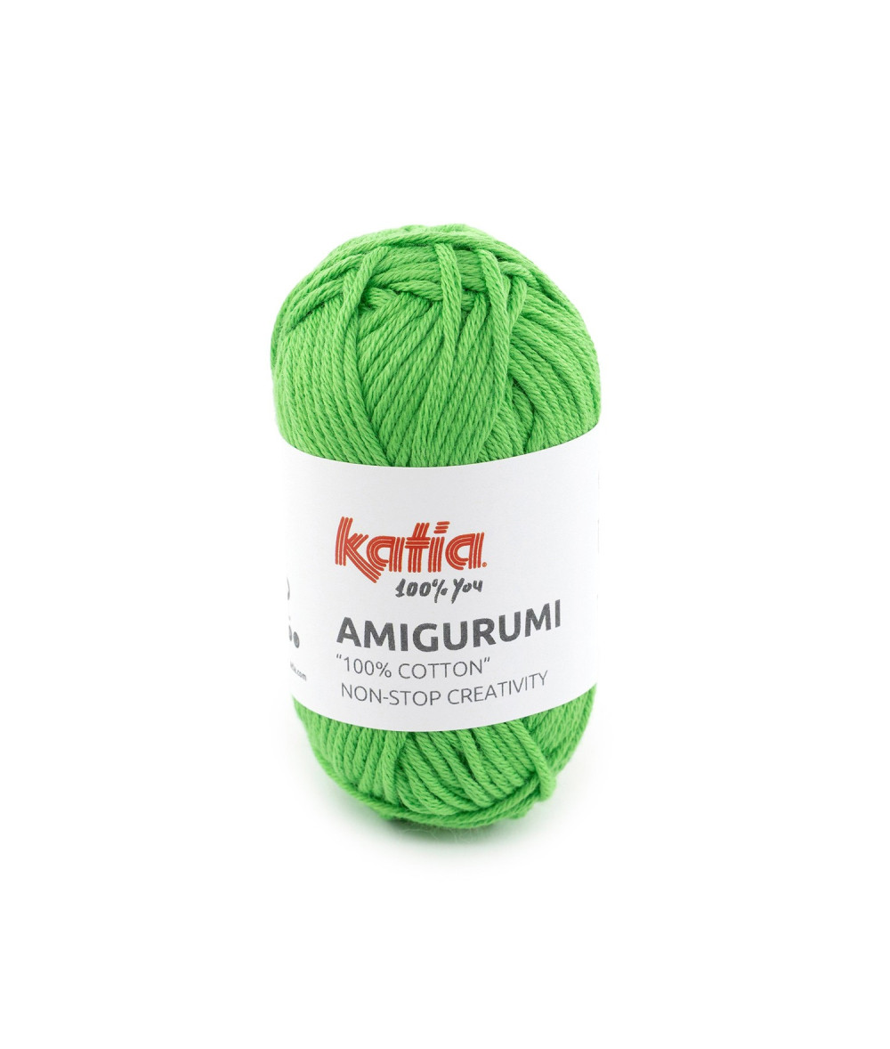 Ovillo Katia Amigurumi 100% algodón 20 g color verde brillante