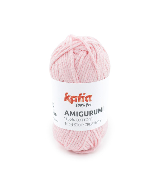 Ovillo Katia Amigurumi 100% algodón 20 g color rosa bebé