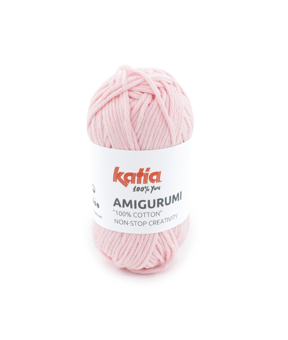 Ovillo Katia Amigurumi 100% algodón 20 g color rosa bebé