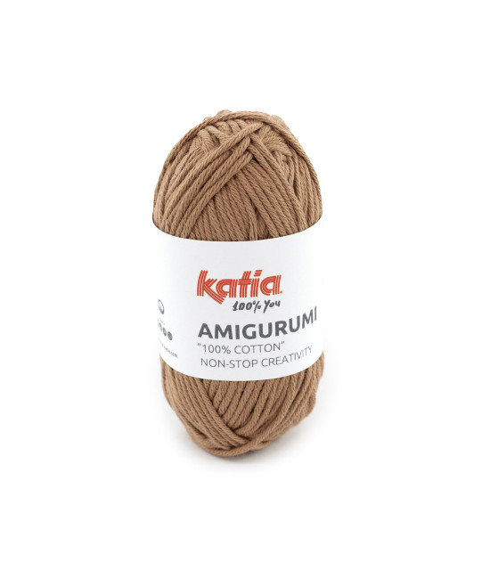 Ovillo Katia Amigurumi 100% algodón 20 g color marrón pálido