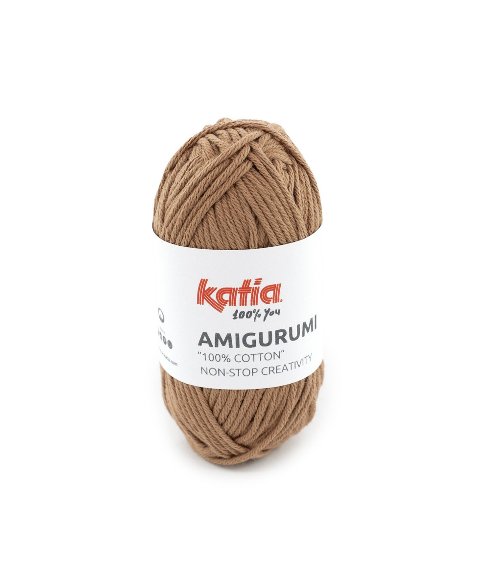 Ovillo Katia Amigurumi 100% algodón 20 g color marrón pálido