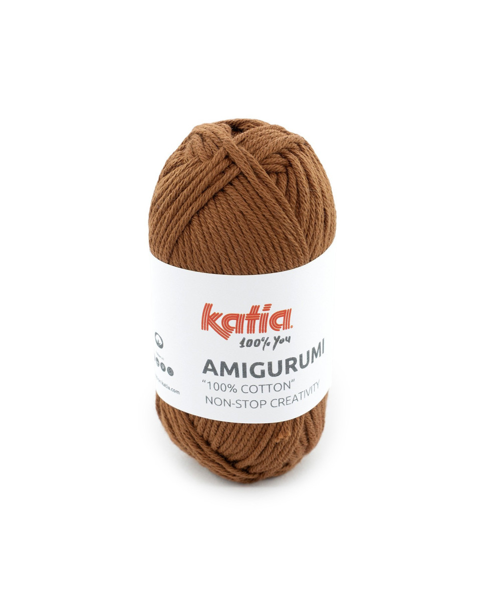 Ovillo Katia Amigurumi 100% algodón 20 g color marrón