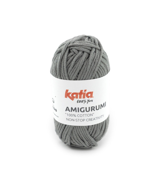Ovillo Katia Amigurumi 100% algodón 20 g color gris medio