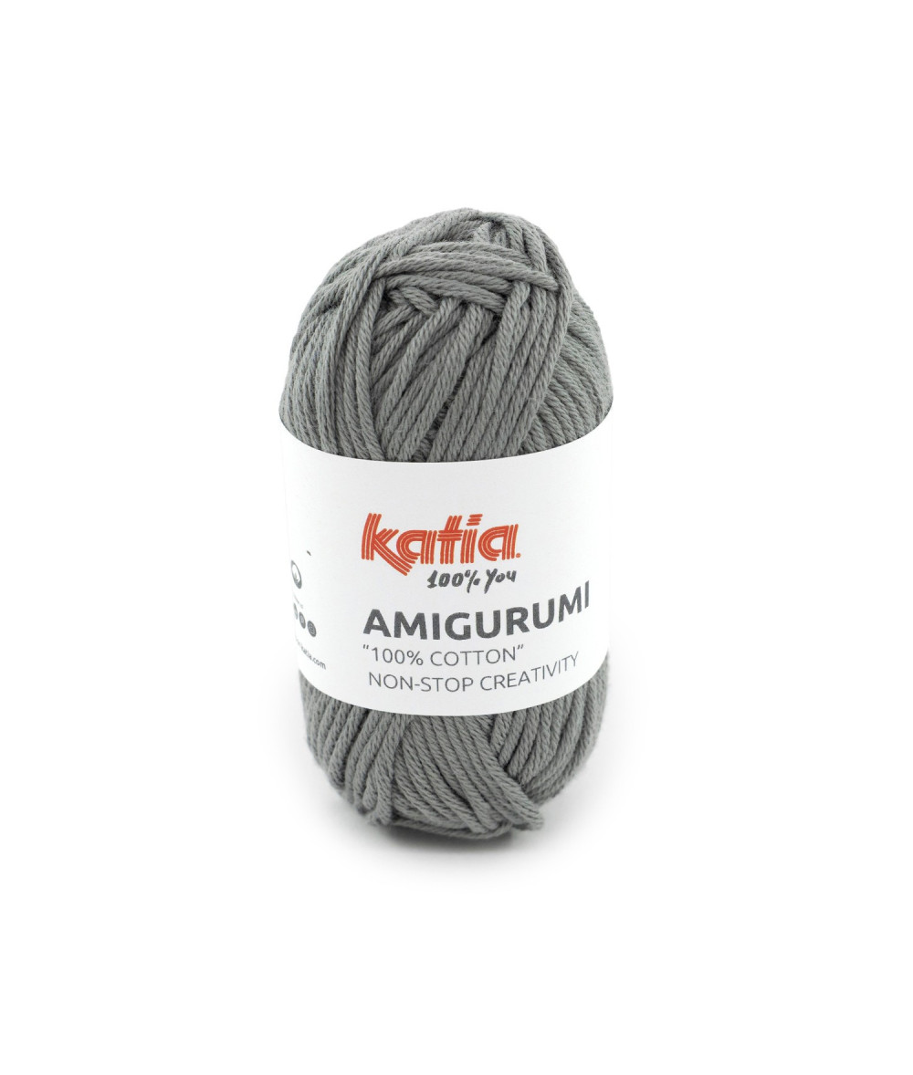 Ovillo Katia Amigurumi 100% algodón 20 g color gris medio
