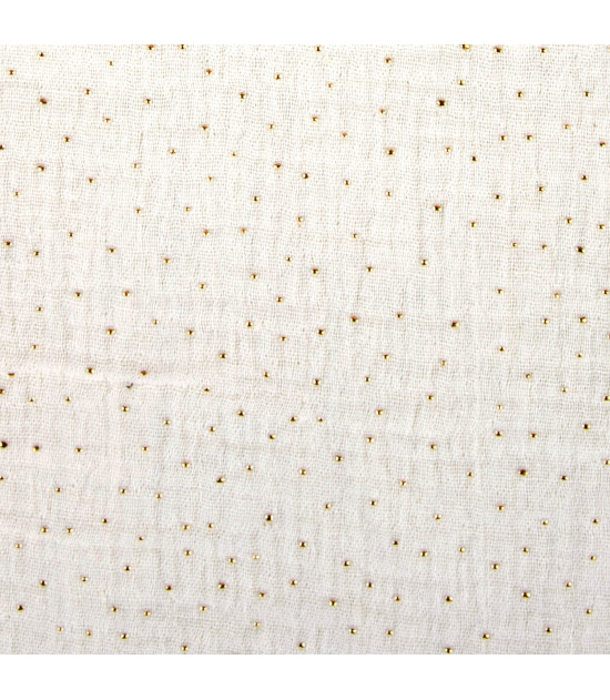 
                                                                                            Tela Muselina con efecto gotas doradas
                                                                                    