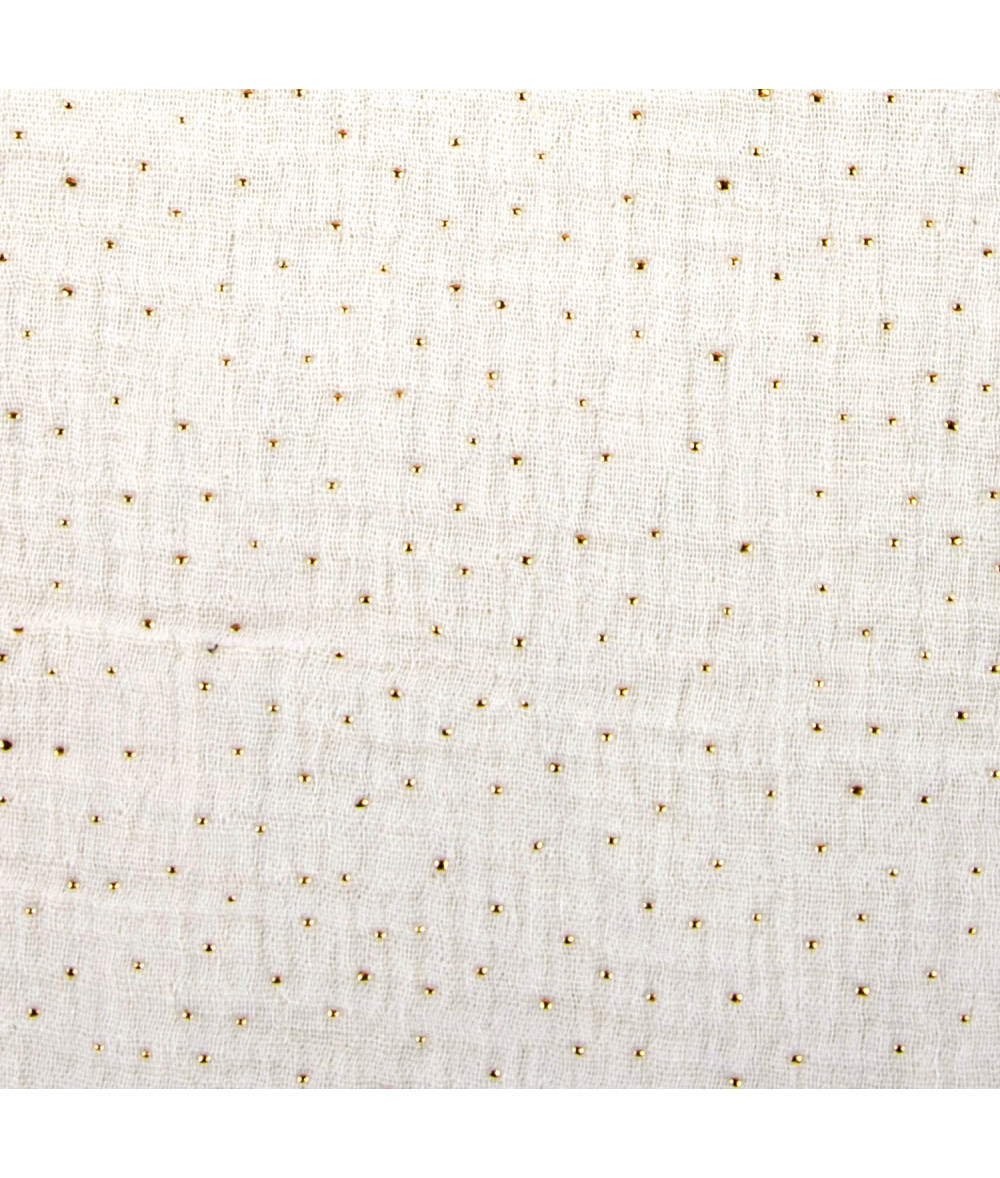 Tela Muselina con efecto gotas doradas