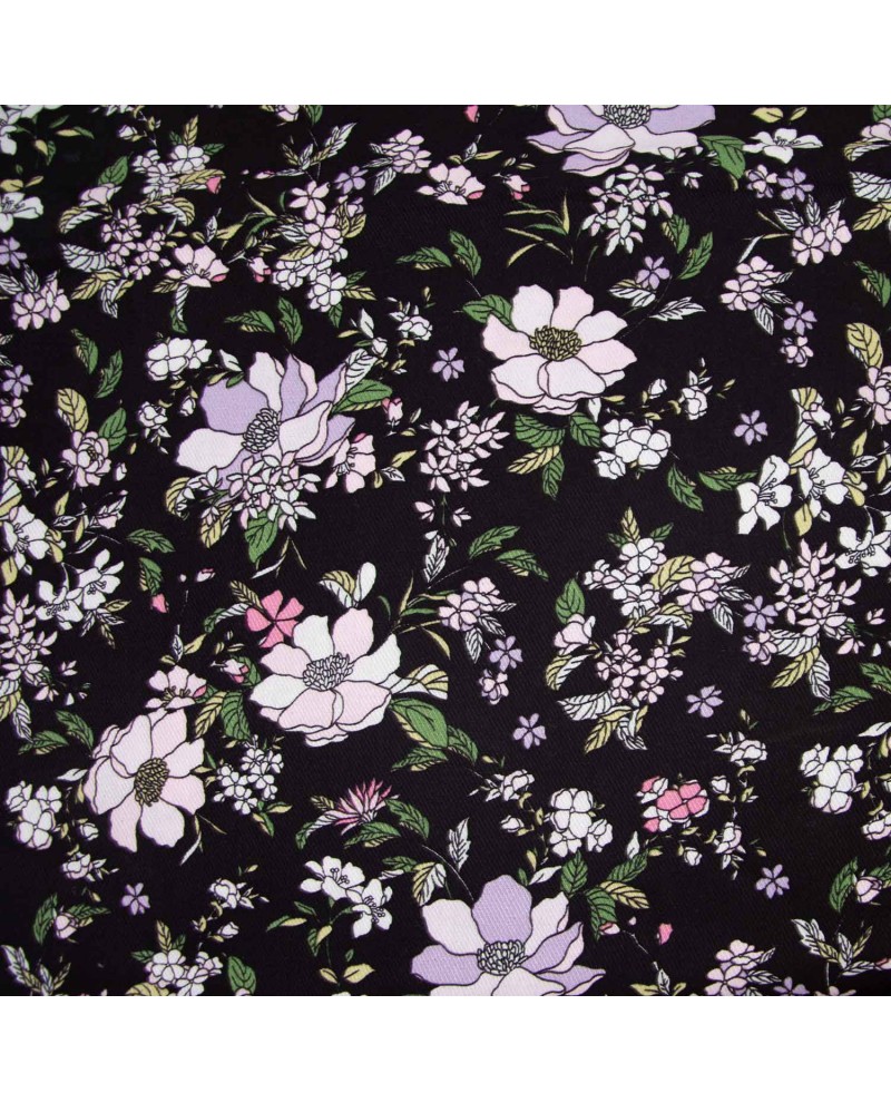  Telas de tela con diseño floral, 100% algodón, para