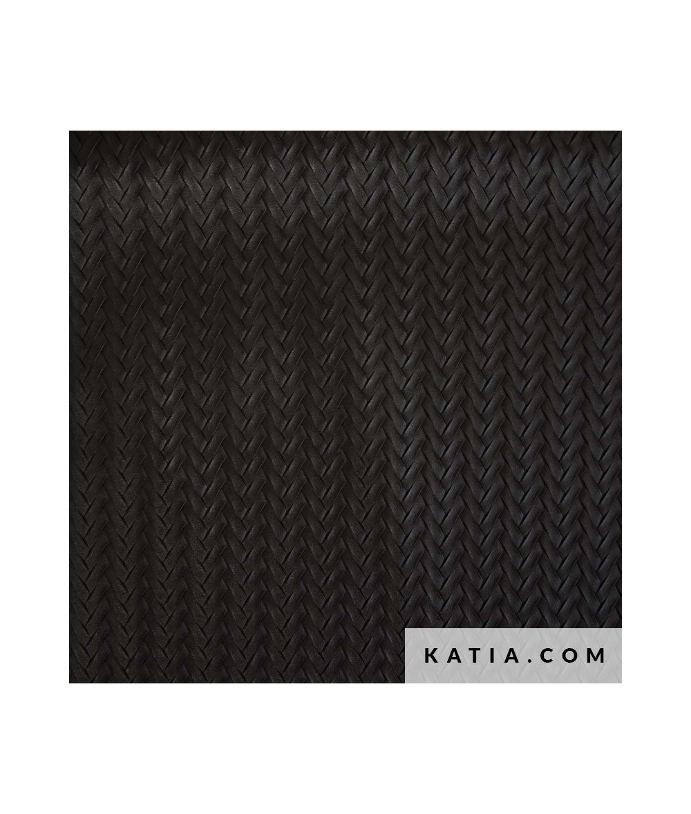 Tela polipiel relieve de espiga en color negro