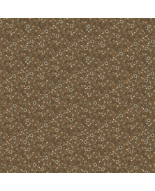 Tela colección Petite Jeanne Wild Flowers Dark Brown Cotton