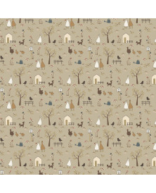 Tela colección Petite Jeanne Prairie Walk Taupe Cotton