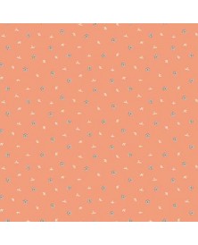 Tela Coleccion Simply Be Orange Flower