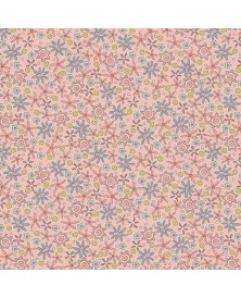 Tela Coleccion Simply Be Pink-Blue Flowers